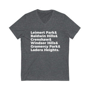 BNLA CITIES Unisex Jersey Short Sleeve V-Neck Tee