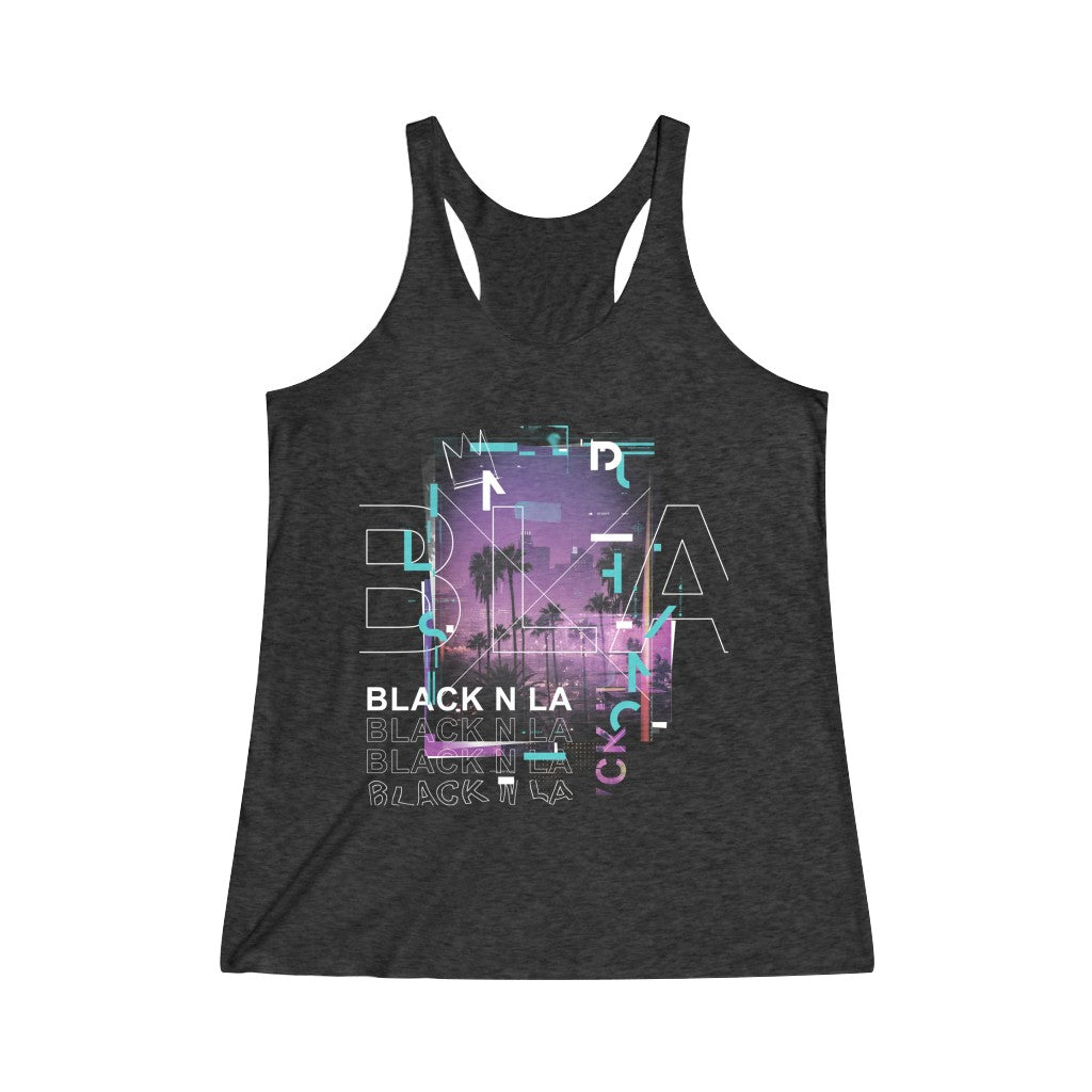 BNLA photog Women's Tri-Blend Racerback Tank