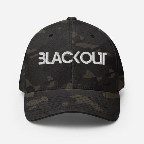 Blackout Camo Flexfit Structured Cap