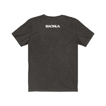 Load image into Gallery viewer, Black-vs-black Unisex Jersey Short Sleeve Tee BNLA