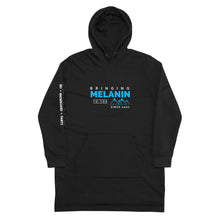 Load image into Gallery viewer, Blackout Melanin Hoodie dress