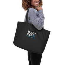 Load image into Gallery viewer, Blackout XXII Large organic tote bag