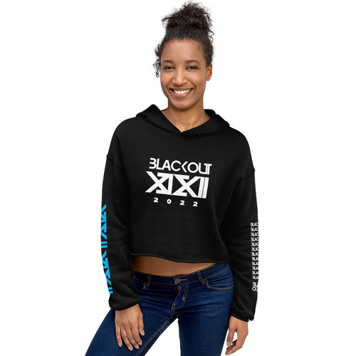 XXII Crop Hoodie Blackout